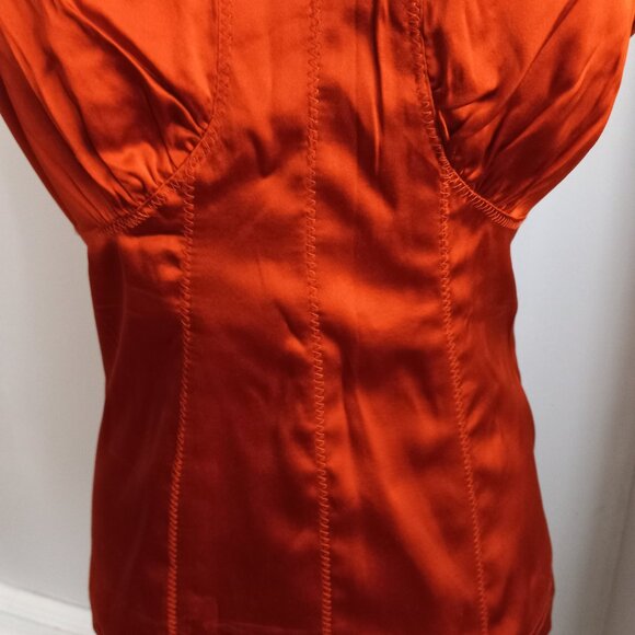 EXPRESS SILK ORANGE SLEEVELESS TOP 10 NWT - Picture 9 of 11
